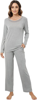 Women's Bamboo Pants Pajama Set - Long Sleeve
