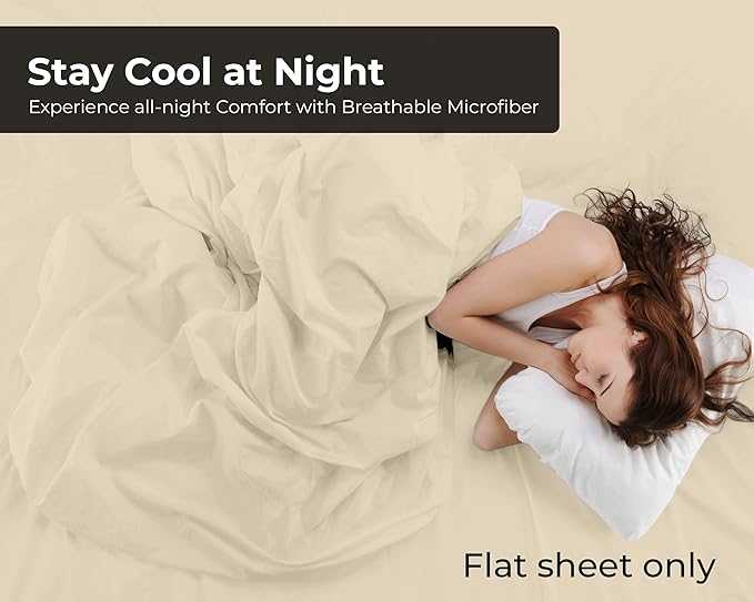 Microfiber Flat Sheet - King - 2 Pack