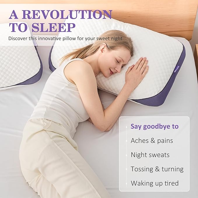 Memory Foam Cooling Bed Pillow - Queen