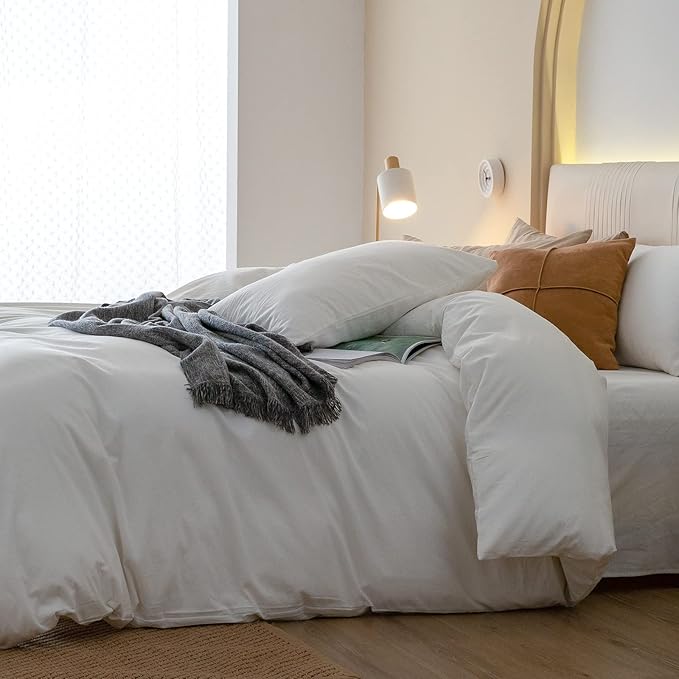 Linen Duvet Cover Set - King - 104 x 98 in - 3 Piece