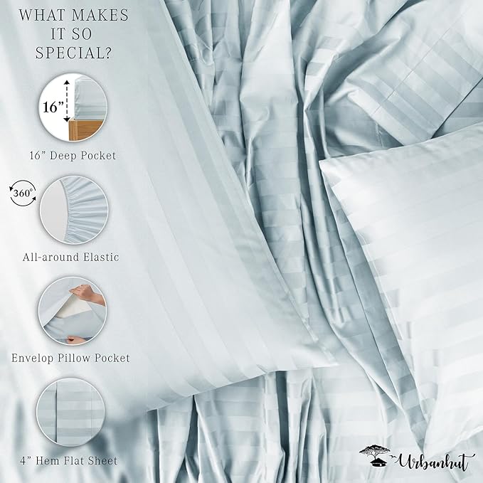 Bed Sheet Set - King - 16 in Deep Pocket - 4 Piece
