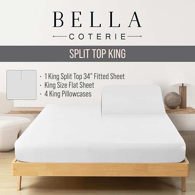 Bamboo Cooling Bed Sheet Set - King - 6 Piece