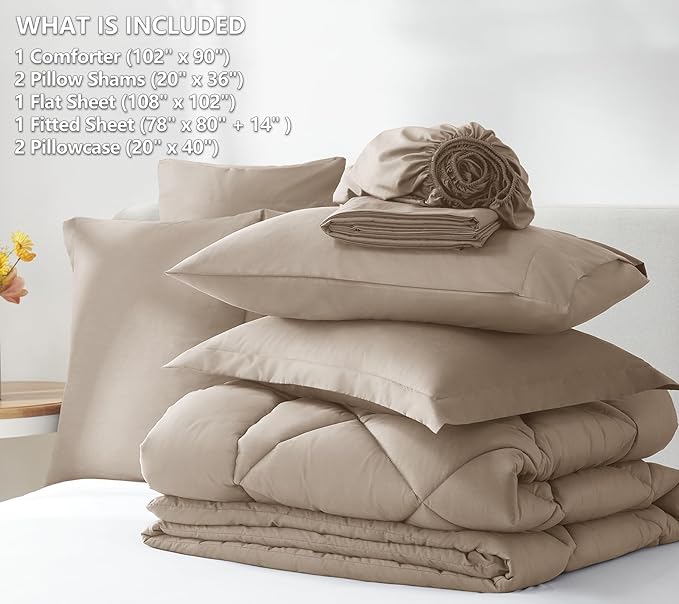 Down Alternative Comforter Set - King - 7 Piece