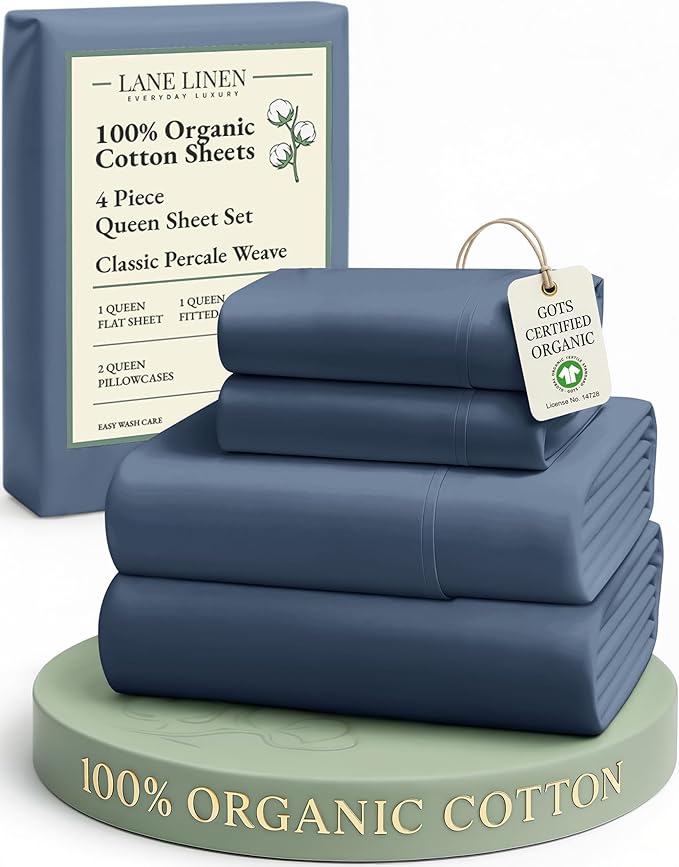 Linen Bed Sheet Set - Queen - 4 Piece