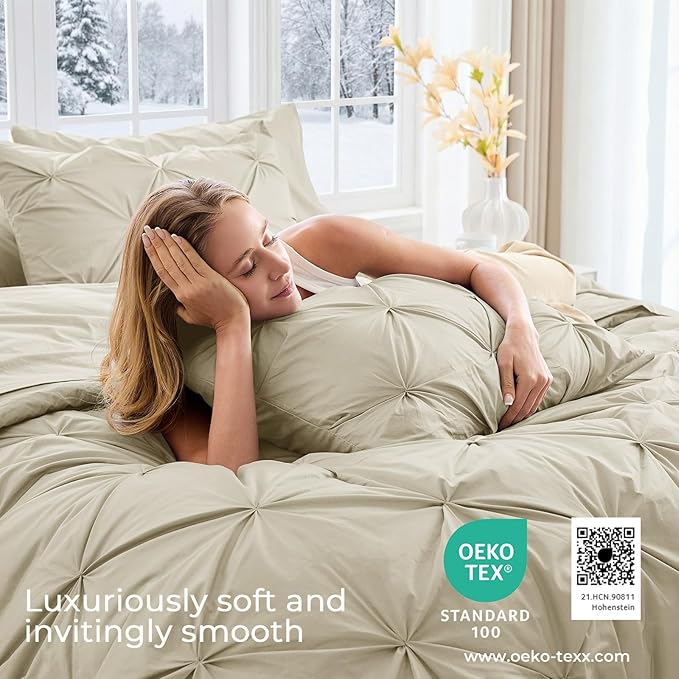 Linen Comforter Set - King - 7 Piece