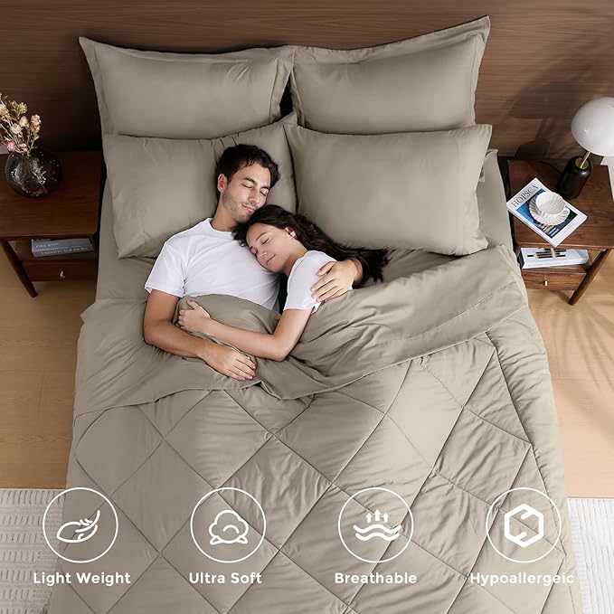 Linen Comforter Set - Full - 7 Piece