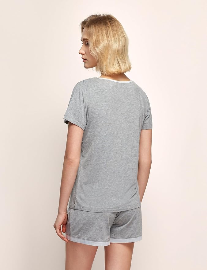 Bamboo Shorts Pajama Set - Short Sleeve - 2 Piece