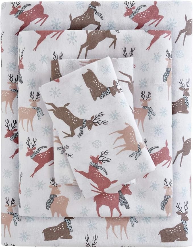 100% Cotton Bed Sheet Set - King - 4 Piece