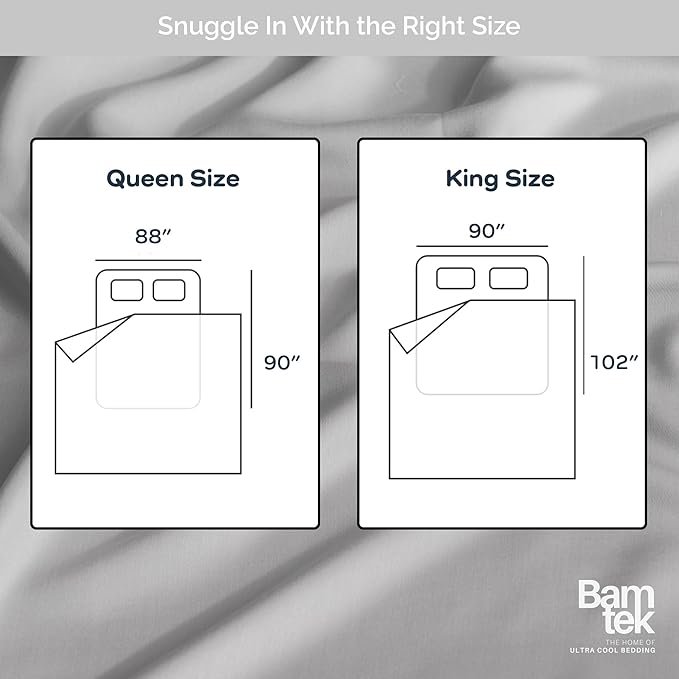 Bamboo Cooling Duvet Cover Set - Queen - 3 Piece