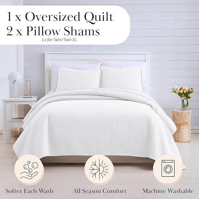 Microfiber Quilt Set - Twin