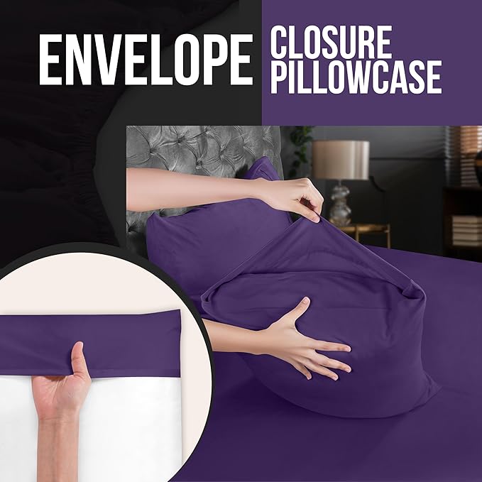Microfiber Pillowcase Set - Queen - 20 x 30 in - 4 Pack