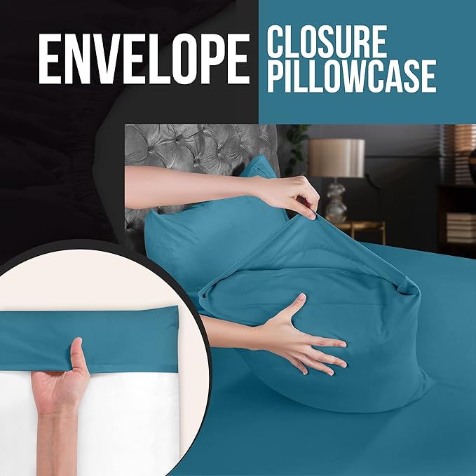 Microfiber Pillowcase Set - Queen - 20 x 30 in - 4 Pack