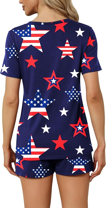 Women's Pajama Set - Short Sleeve - 2 Piece
