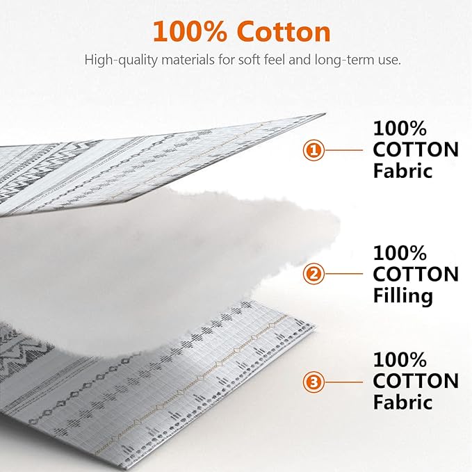 100% Cotton Quilt Set - King - 3 Piece