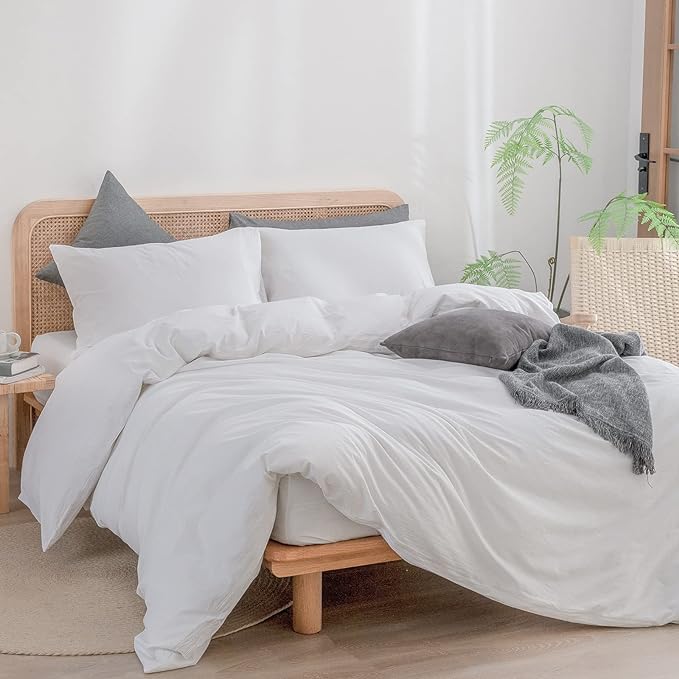 Linen Duvet Cover Set - Queen - 3 Piece