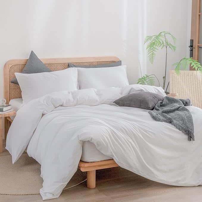 Linen Duvet Cover Set - King - 3 Piece