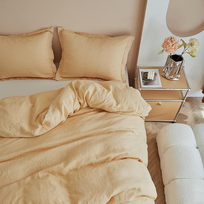 Linen Duvet Cover Set - Queen - 3 Piece