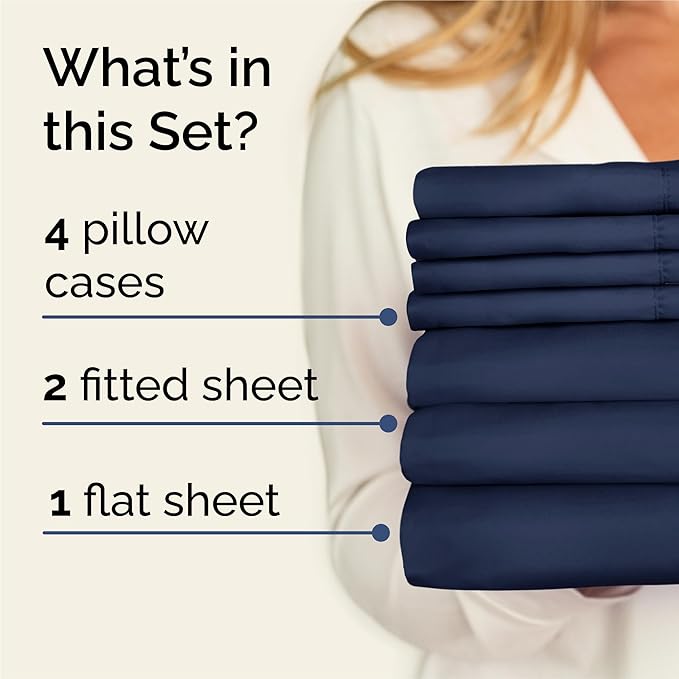Cooling Bed Sheet Set - Split King - 7 Piece