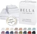 Bamboo Cooling Bed Sheet Set - California King - 18 in Deep Pocket - 6 Piece