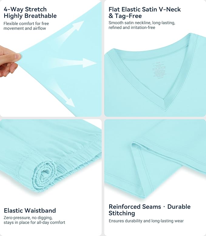 Women's Bamboo Cooling Pajama Set - Short Sleeve - 2 Piece