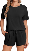 Women's Bamboo Shorts Pajama Set - Short Sleeve - 2 Piece