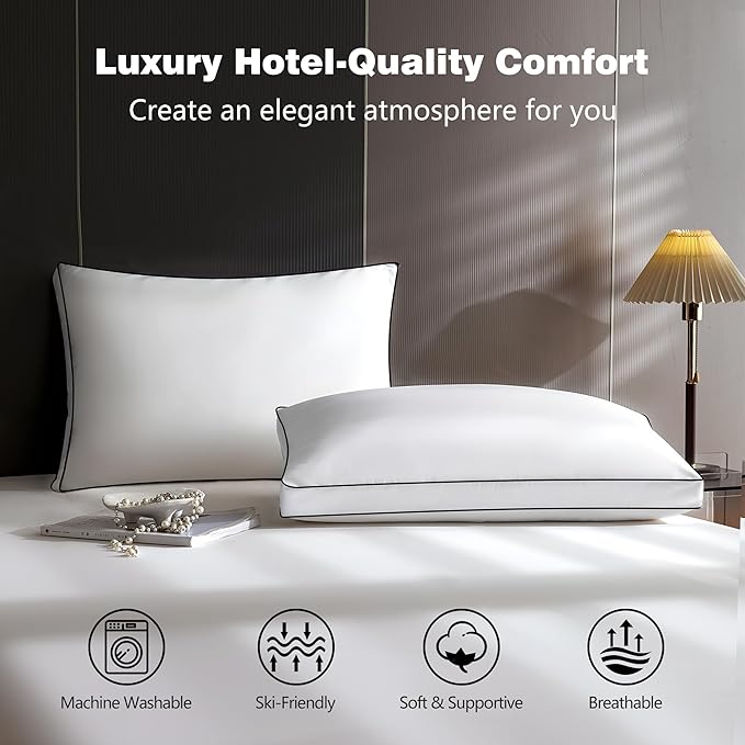 Bed Pillow - King - 20 x 36 in - 2 Pack