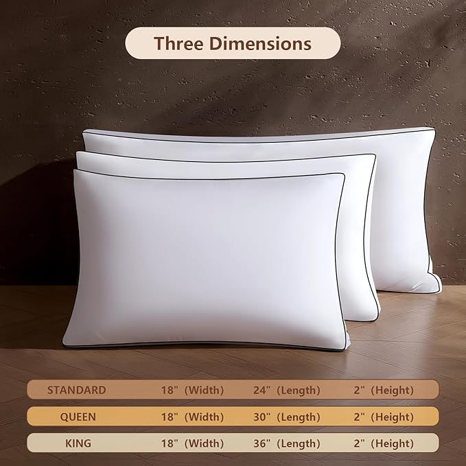 Bed Pillow - Standard - 2 Pack