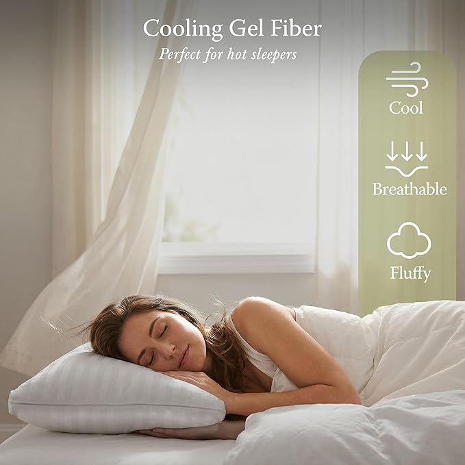 Down Alternative Cooling Bed Pillow - King - 2 Pack