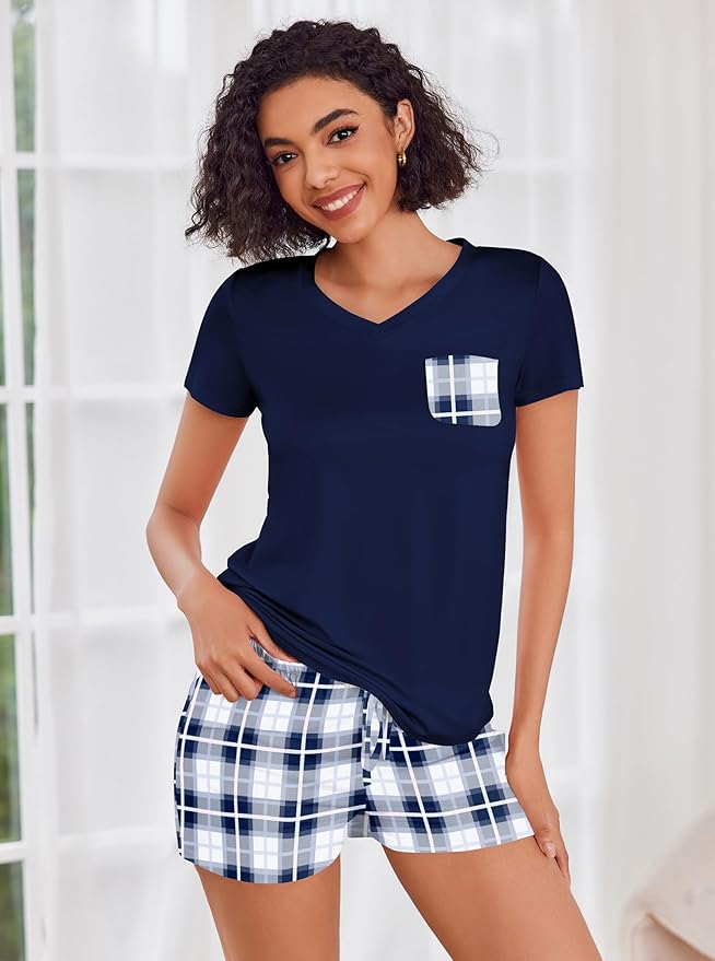 Women's Pajama Set - Short Sleeve - 2 Piece