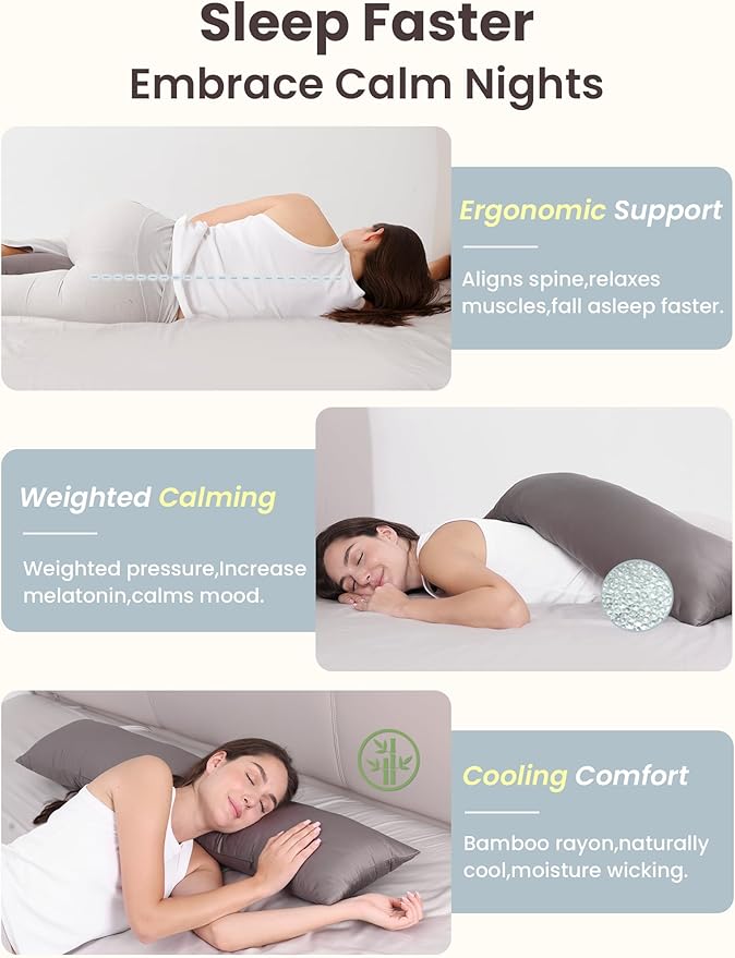 Bamboo Weighted Body Pillow - Full