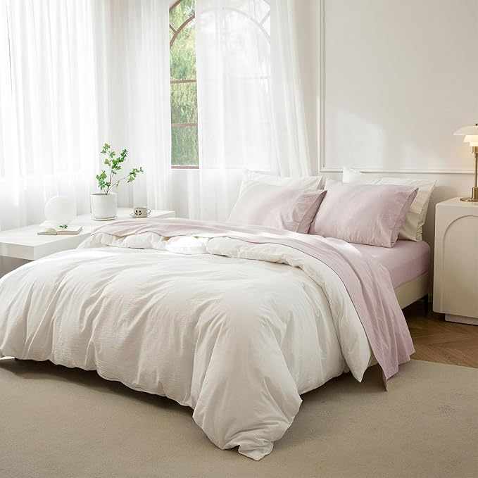 Linen Bed Sheet Set - King - 4 Piece