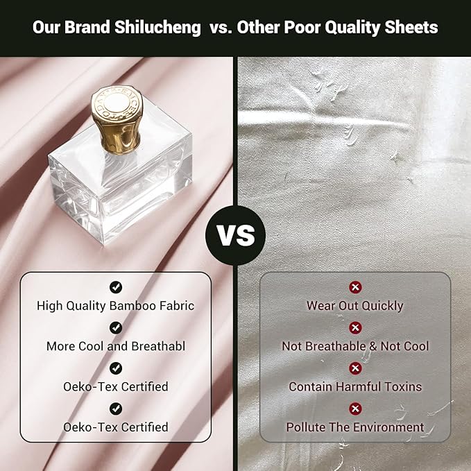 Bamboo Cooling Bed Sheet Set - King - 4 Piece