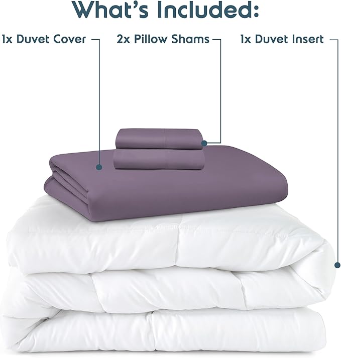 Down Alternative Duvet Cover Set - King - 4 Piece