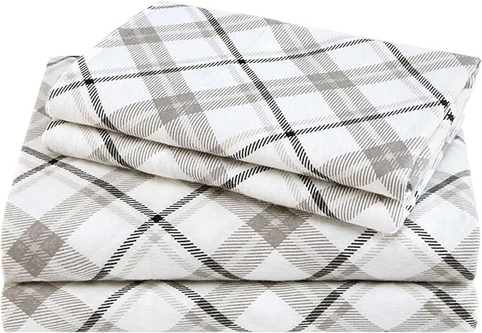 Flannel Bed Sheet Set - King - 4 Piece
