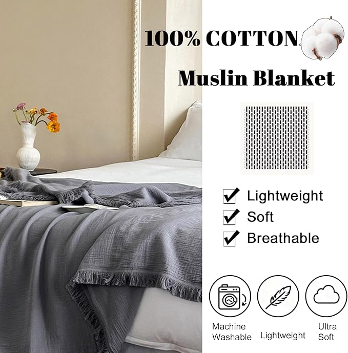 100% Cotton Blanket - Queen