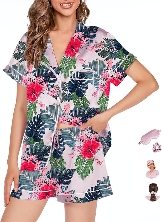 Satin Pajama Set - 2 Piece