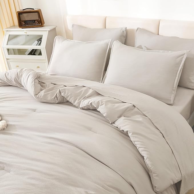 Linen Comforter Set - California King - 7 Piece
