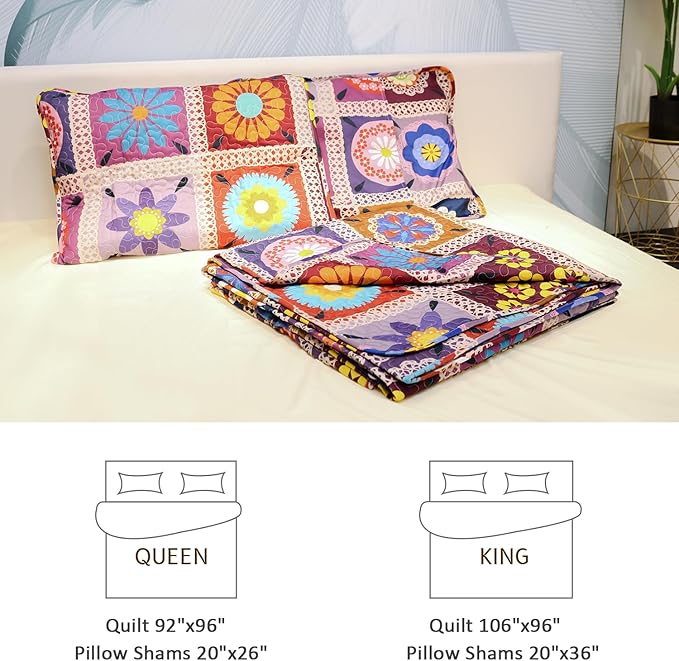 Quilt Set - King - 3 Piece
