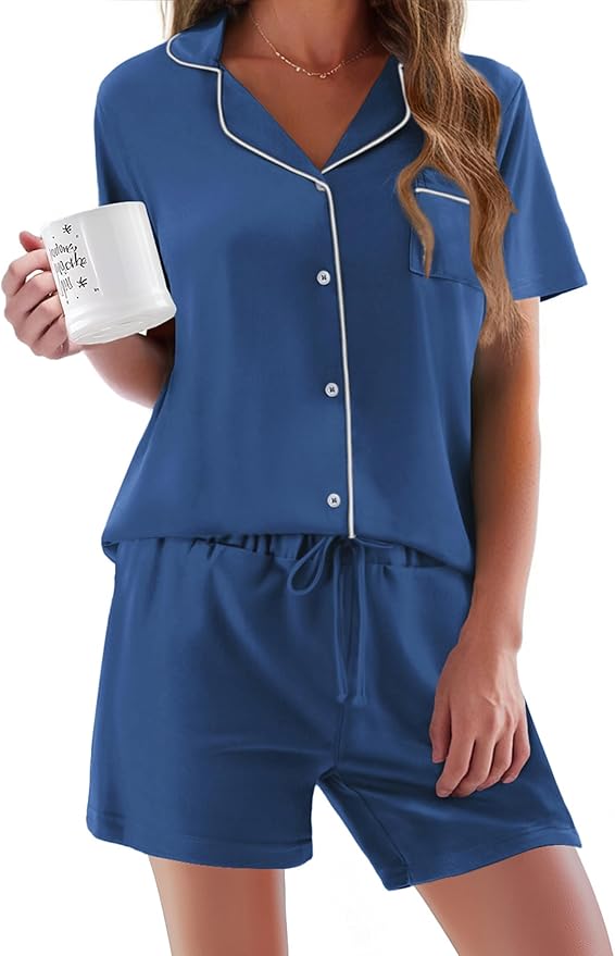 Women's Pajama Set - Short Sleeve - 2 Piece