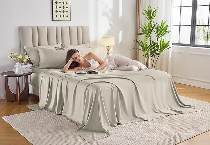 Bamboo Cooling Bed Sheet Set - Full - 4 Piece