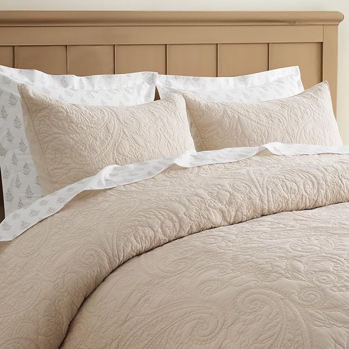 100% Cotton Quilt Set - King - 3 Piece