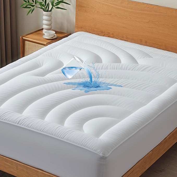 Waterproof Mattress Pad - King - 21 in Deep Pocket