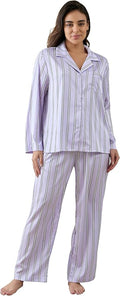 Satin Pajama Set - Long Sleeve - 2 Piece