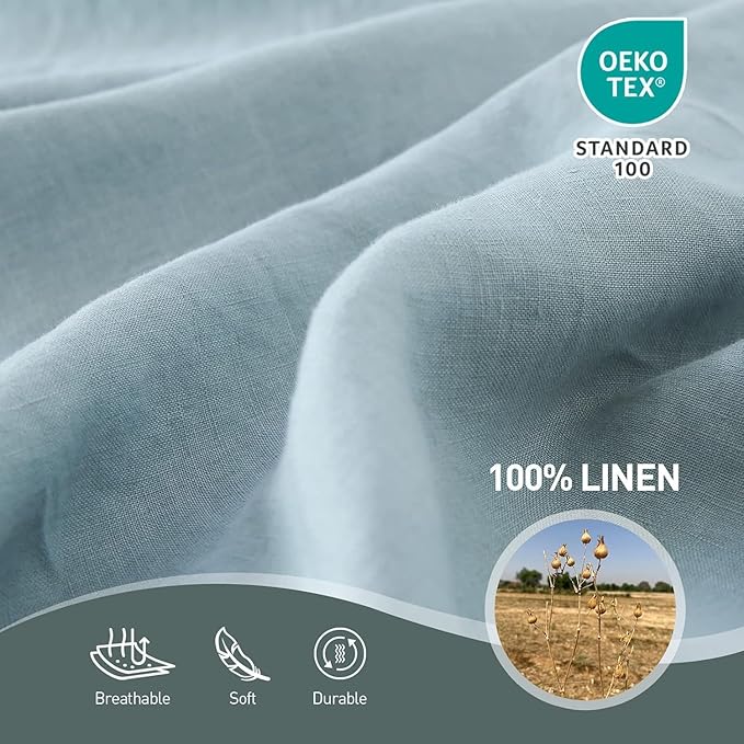 Linen Duvet Cover Set - Full - 3 Piece