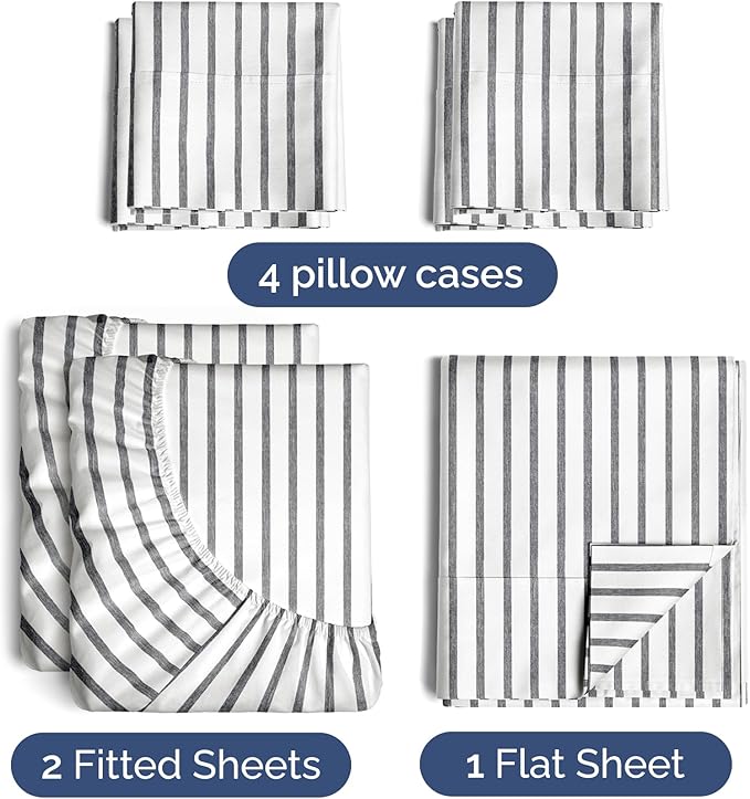 Cooling Bed Sheet Set - Split King - 16 in Deep Pocket - 7 Piece