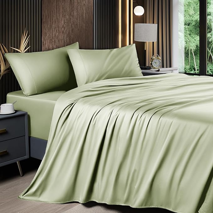 Bamboo Cooling Bed Sheet Set - King - 4 Piece