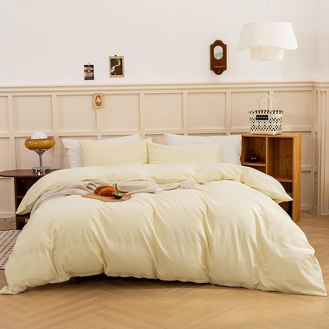 Linen Duvet Cover Set - Queen - 3 Piece