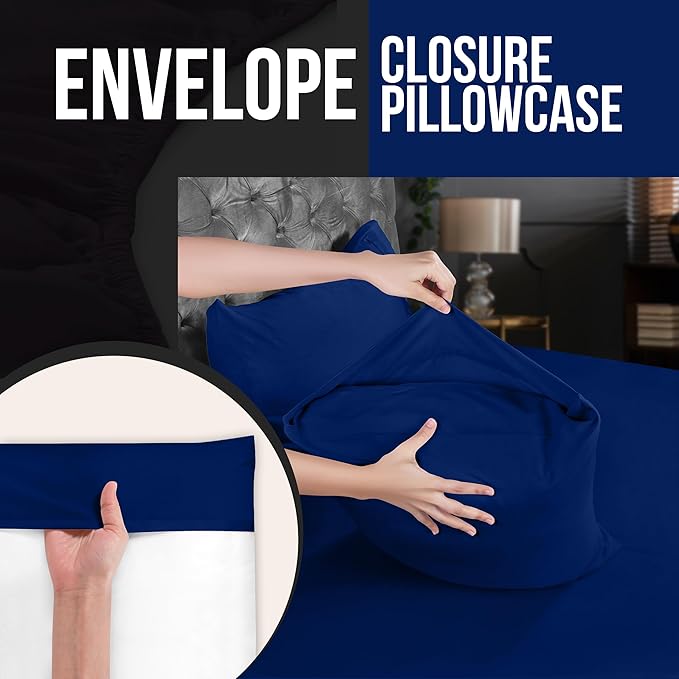 Microfiber Pillowcase Set - King - 20 x 40 in - 4 Pack
