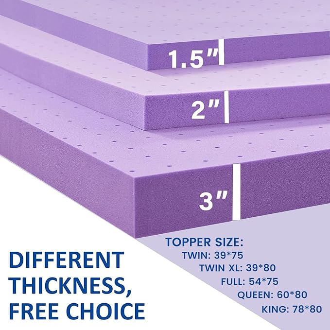 Memory Foam Mattress Topper - Twin