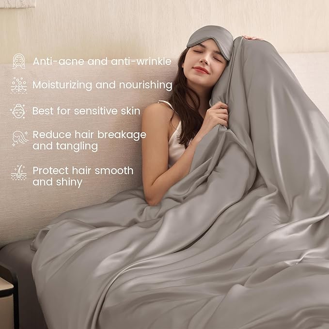 Mulberry Silk Duvet Cover Set - Twin - 3 Piece